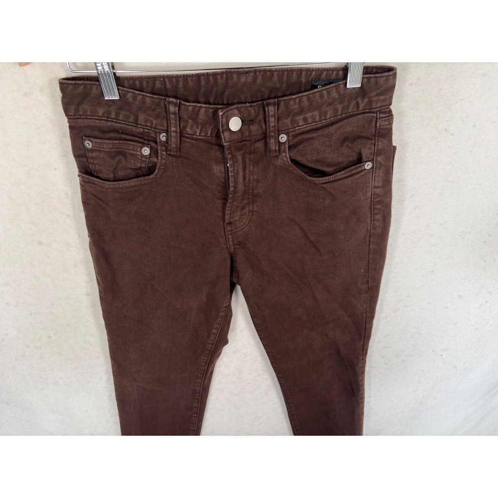 Bonobos Mens Slim Taper Pants Brown 29x30 Five Pocket Chino Jeans - Picture 3 of 14